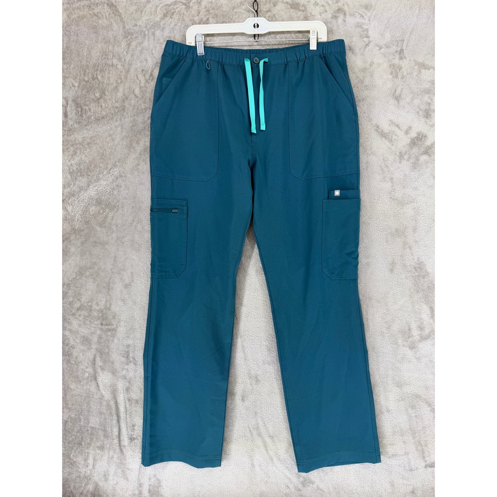 FIGS Scrub Pants Mens XL Cairo Dark Teal 9-Pocket Tall EUC